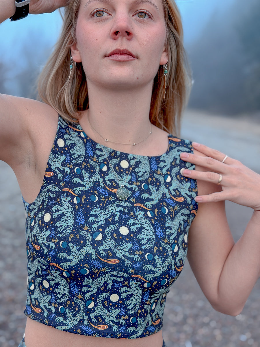 Push On Crop Top | Dancing Lupine/Equinox